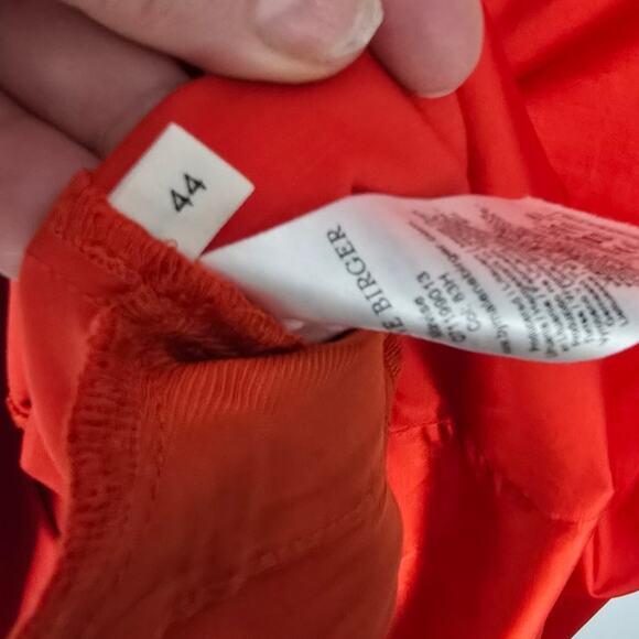 By Malene Birger Mavise Maxi Dress Sleeveless Sateen Orange with Pockets Size 44 - Picture 5 of 11